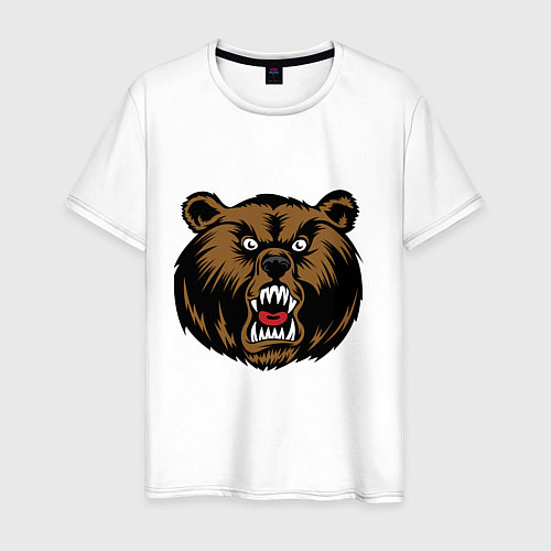 Мужская футболка Злой Медведь / Белый – фото 1