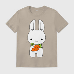 Мужская футболка Зайчик с морковкой