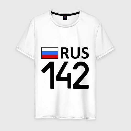 Мужская футболка RUS 142 / Белый – фото 1