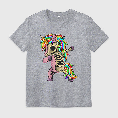 Мужская футболка Единорог зомби / Меланж – фото 1