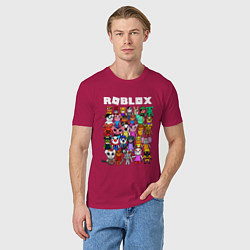 Футболка хлопковая мужская ROBLOX PIGGY, цвет: маджента — фото 2