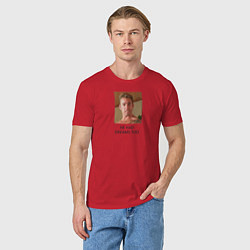 Футболка хлопковая мужская He had dreams too, цвет: красный — фото 2