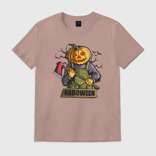 Мужская футболка Halloween / Пыльно-розовый – фото 1