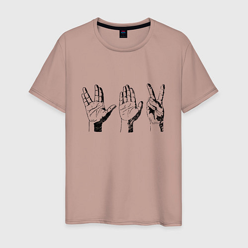Мужская футболка Вулканский салют Z / Пыльно-розовый – фото 1
