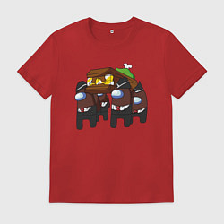 Футболка хлопковая мужская Among us mem, цвет: красный