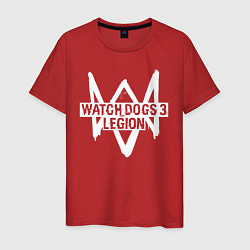 Футболка хлопковая мужская Watch Dogs: Legion, цвет: красный