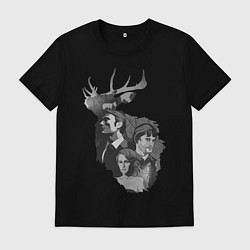 Футболка хлопковая мужская Hannibal, цвет: черный