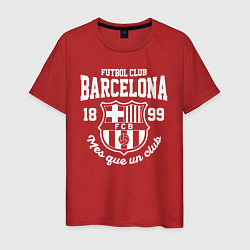 Футболка хлопковая мужская Barcelona FC, цвет: красный