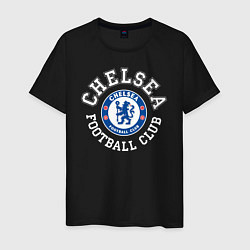 Футболка хлопковая мужская Chelsea FC, цвет: черный