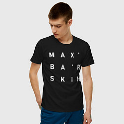 Футболка хлопковая мужская Max Barskih цвета черный — фото 2