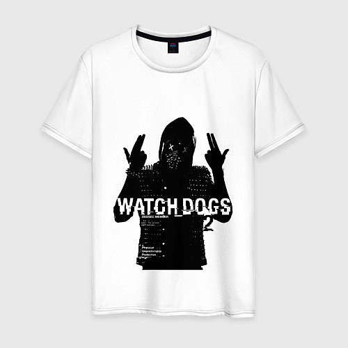 Мужская футболка Watch dogs 2 Z / Белый – фото 1