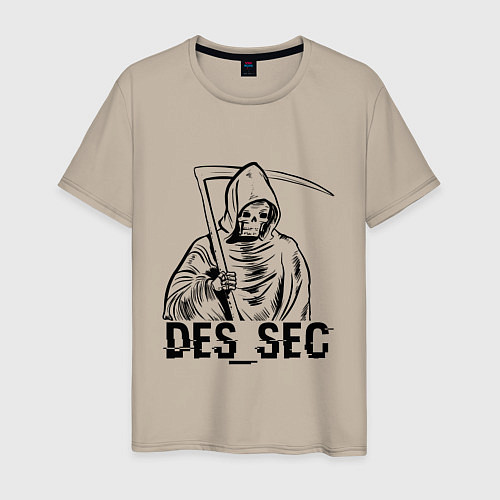 Мужская футболка Watch dogs Des Sec Z / Миндальный – фото 1