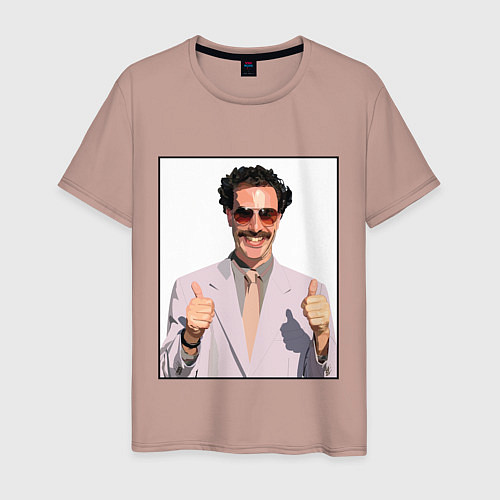 Мужская футболка Борат Z / Пыльно-розовый – фото 1