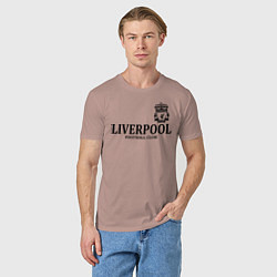 Футболка хлопковая мужская Liverpool FC, цвет: пыльно-розовый — фото 2