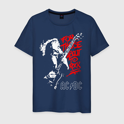 Мужская футболка ACDC / Тёмно-синий – фото 1