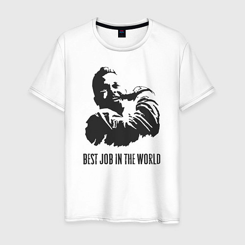Мужская футболка Лучшая работа в мире / Белый – фото 1