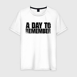 Футболка хлопковая мужская A DAY TO REMEMBER, цвет: белый