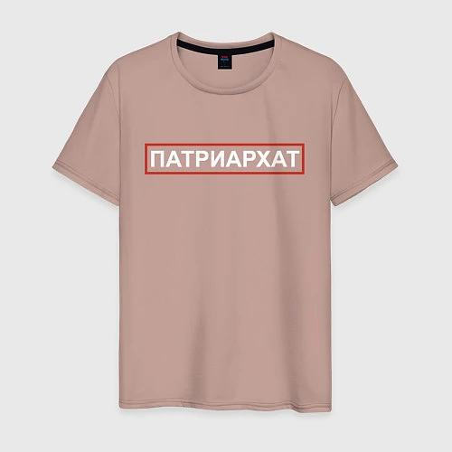 Мужская футболка Патриархат / Пыльно-розовый – фото 1