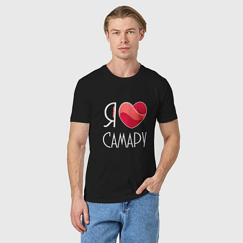 Мужская футболка Я люблю Самару / Черный – фото 3