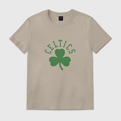Футболка хлопковая мужская Boston Celtics, цвет: миндальный