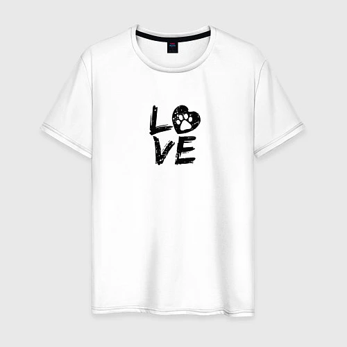 Мужская футболка Любовь / Белый – фото 1