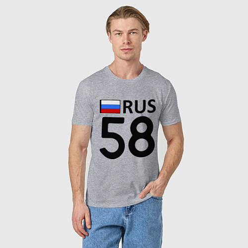 Мужская футболка RUS 58 / Меланж – фото 3