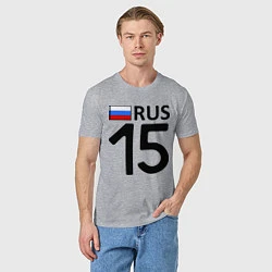 Футболка хлопковая мужская RUS 15, цвет: меланж — фото 2