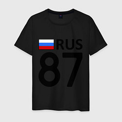 Футболка хлопковая мужская RUS 87, цвет: черный