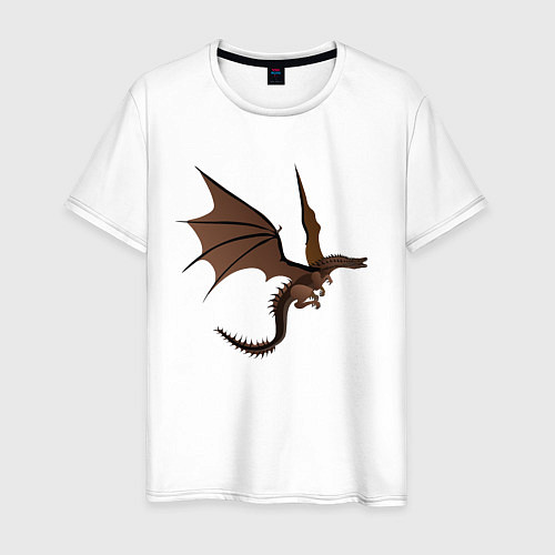 Мужская футболка Дракон / Белый – фото 1