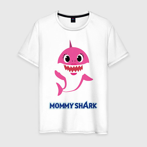 Мужская футболка Baby Shark Mommy / Белый – фото 1