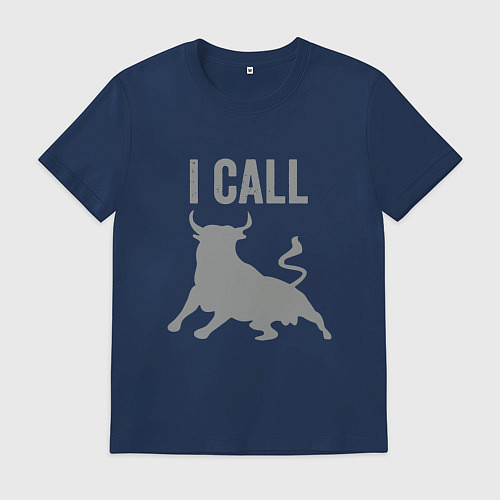 Мужская футболка I Call Bull / Тёмно-синий – фото 1