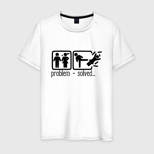 Мужская футболка Проблема - решение / Белый – фото 1