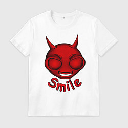Футболка хлопковая мужская Smile, цвет: белый
