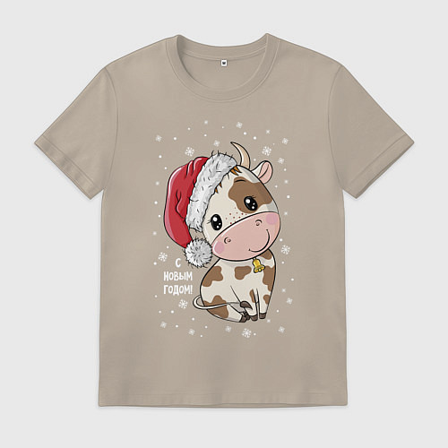 Мужская футболка Бычок / Миндальный – фото 1