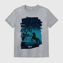 Мужская футболка Конь