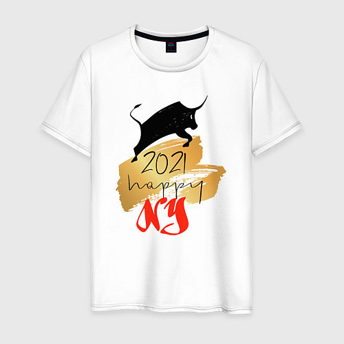 Мужская футболка Год Быка 2021 / Белый – фото 1