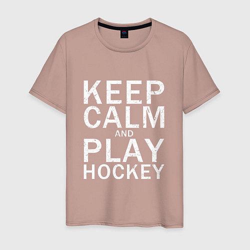 Мужская футболка K C a Play Hockey / Пыльно-розовый – фото 1