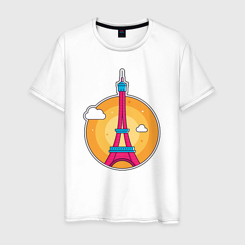 Мужская футболка Eiffel Tower / Белый – фото 1