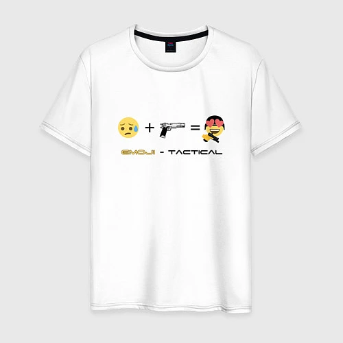 Мужская футболка Emoji-tactical / Белый – фото 1