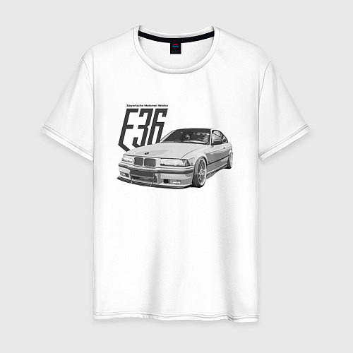 Мужская футболка BMW E36 / Белый – фото 1