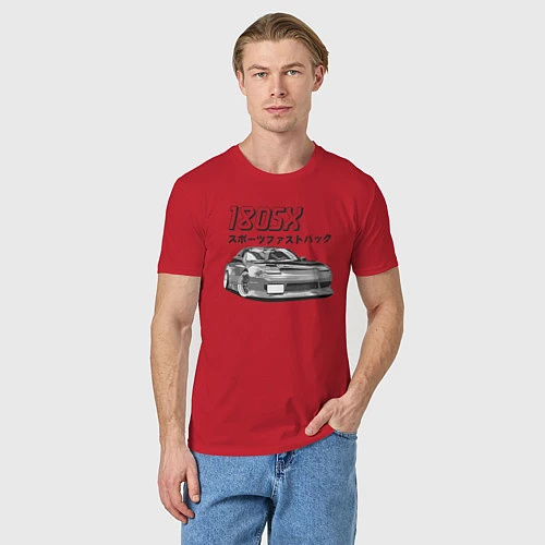 Мужская футболка Nissan 180SX / Красный – фото 3