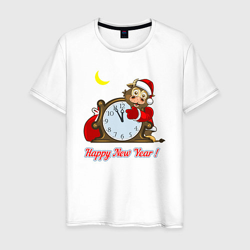 Мужская футболка Happy New Year! / Белый – фото 1