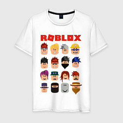 Футболка хлопковая мужская ROBLOX, цвет: белый