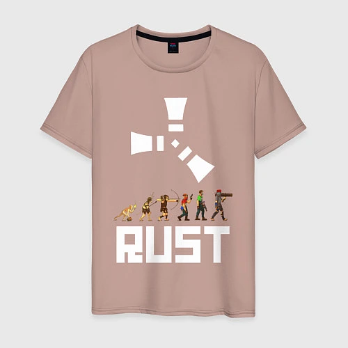 Мужская футболка RUST / Пыльно-розовый – фото 1