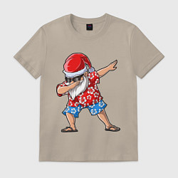 Футболка хлопковая мужская Santa Dab, цвет: миндальный