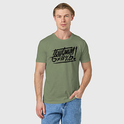 Футболка хлопковая мужская Пошумим б*#%ь!, цвет: авокадо — фото 2