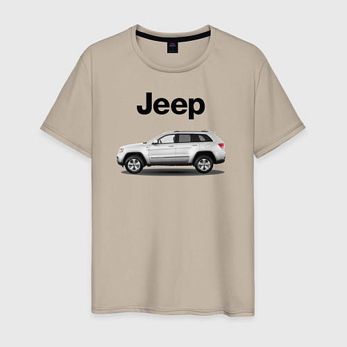 Мужская футболка Jeep / Миндальный – фото 1