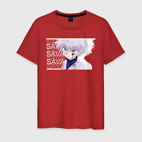 Мужская футболка SAVAGE Killua Zoldyck / Красный – фото 1