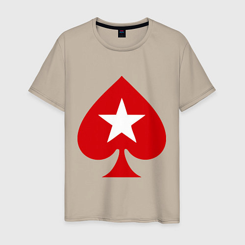 Мужская футболка Покер Пики Poker Stars / Миндальный – фото 1