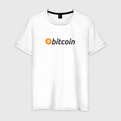 Мужская футболка BITCOIN БИТКОИН / Белый – фото 1